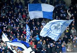 Болельщики "Динамо" на матче чемпионата России по футболу: "Динамо" (Москва) – "Локомотив" (Москва)