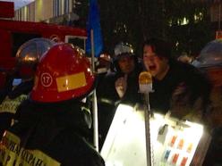 Константин Эрнст на месте пожара, фото: twitter.com/TimZhur